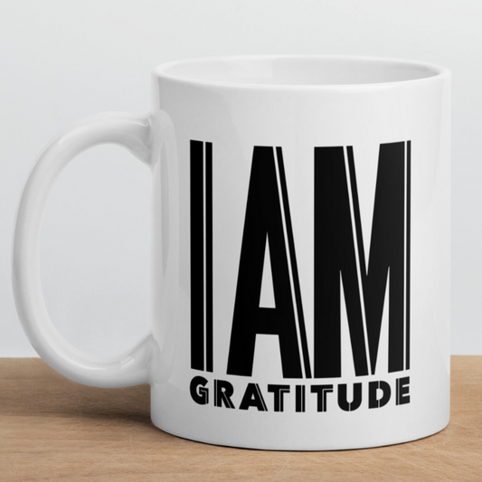 GRATITUDE White Ceramic Mug