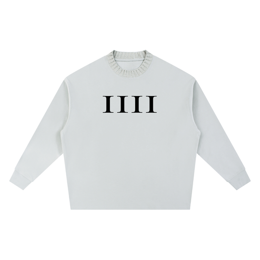 1111 Angel Number Knitted Oversize Sweatshirt | Core Black Palette