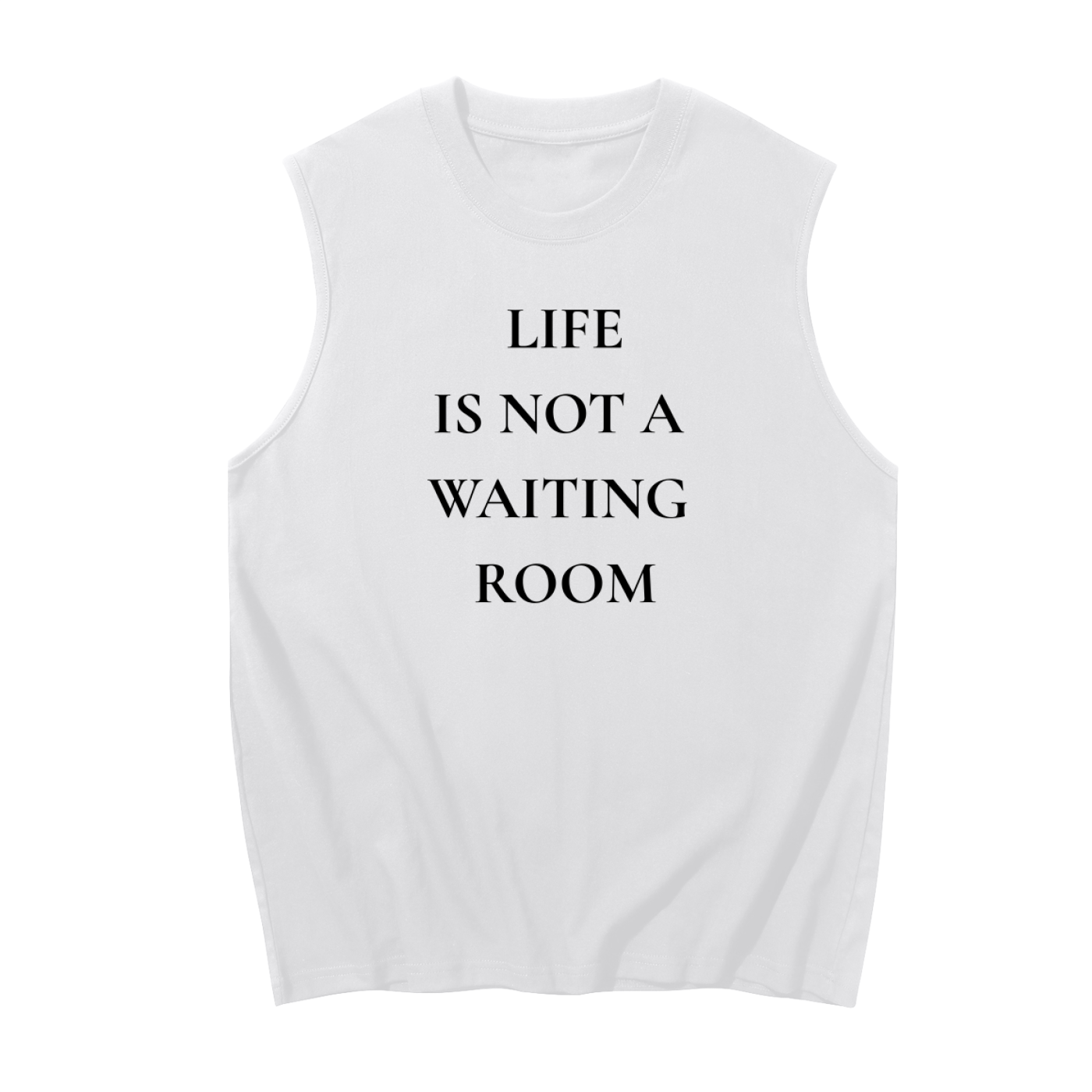 Waiting Room Sleeveless Cotton Tank Top | Core Black Palette