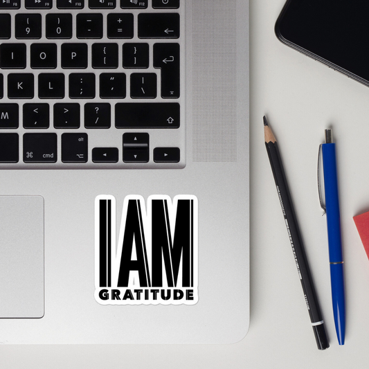 GRATITUDE Vinyl Sticker | Bubble-Free | Positive Thinking Tool