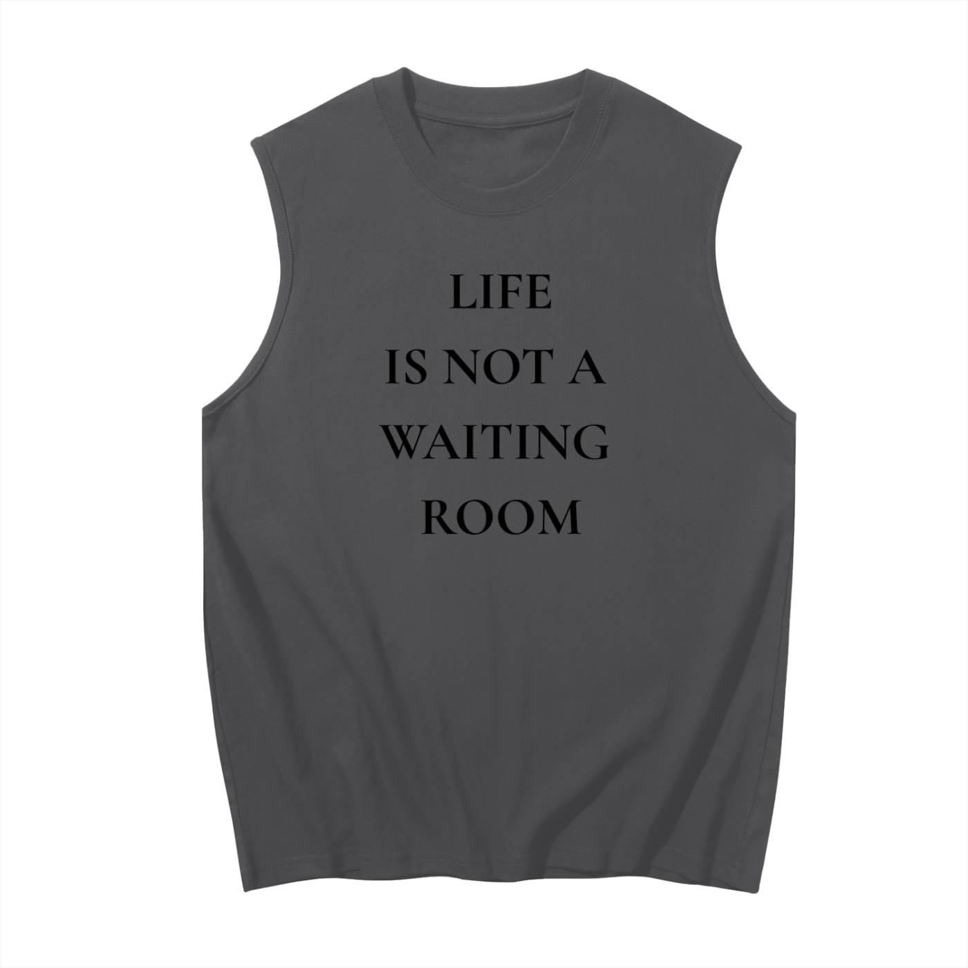 Waiting Room Sleeveless Cotton Tank Top | Core Black Palette
