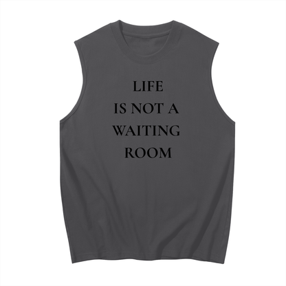 Waiting Room Sleeveless Cotton Tank Top | Core Black Palette