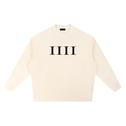1111 Angel Number Knitted Oversize Sweatshirt | Core Black Palette