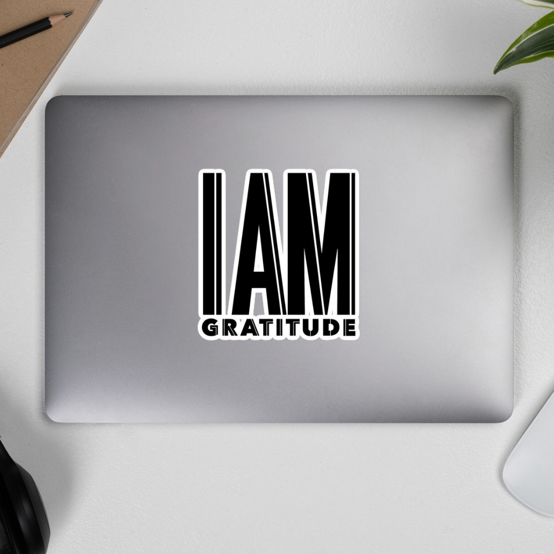 GRATITUDE Vinyl Sticker | Bubble-Free | Positive Thinking Tool