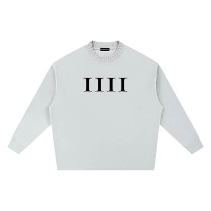 1111 Angel Number Knitted Oversize Sweatshirt | Core Black Palette