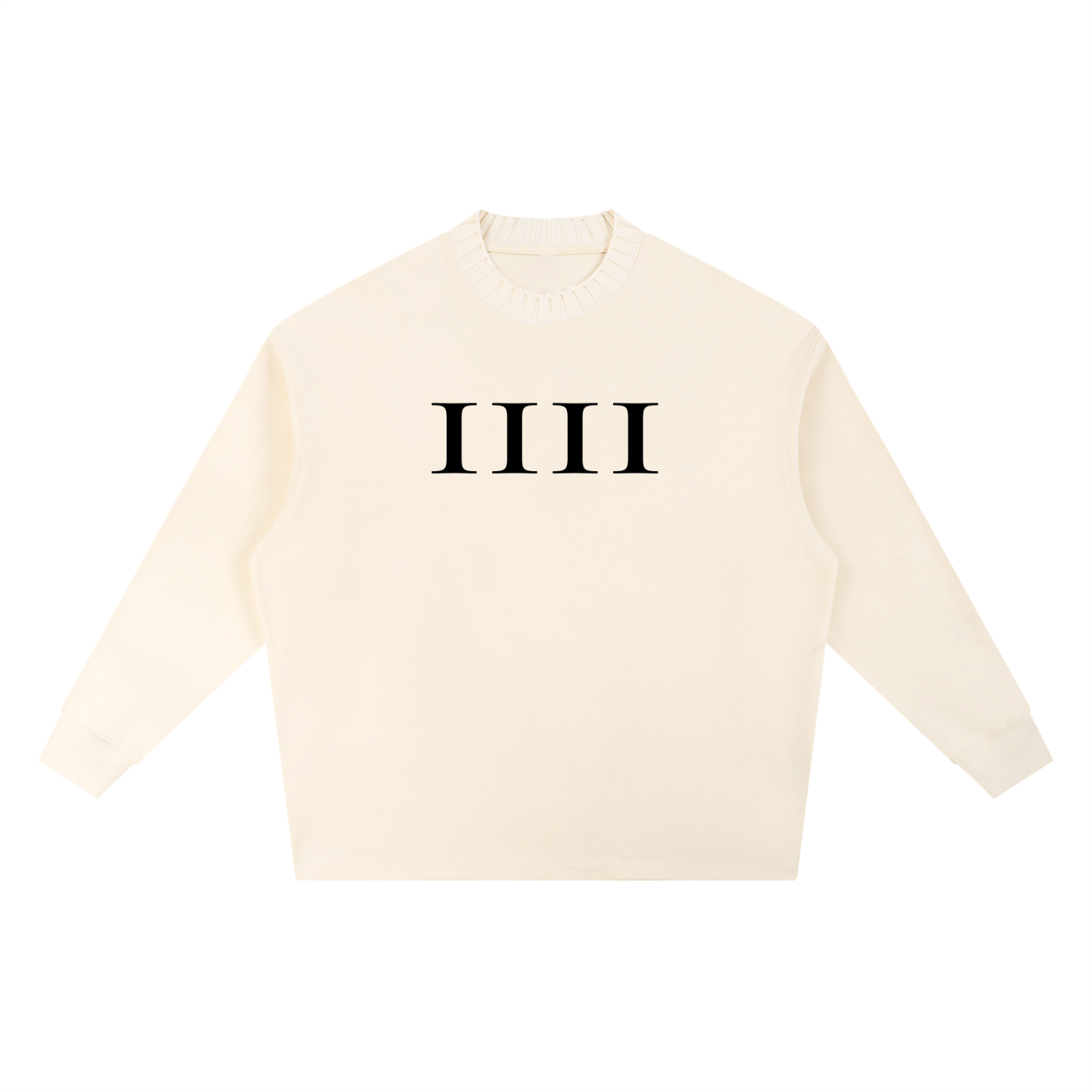 1111 Angel Number Knitted Oversize Sweatshirt | Core Black Palette