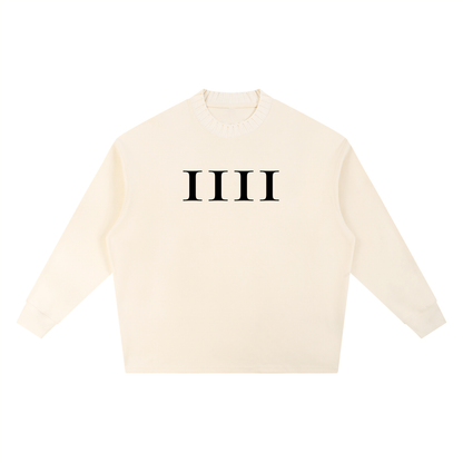 1111 Angel Number Knitted Oversize Sweatshirt | Core Black Palette