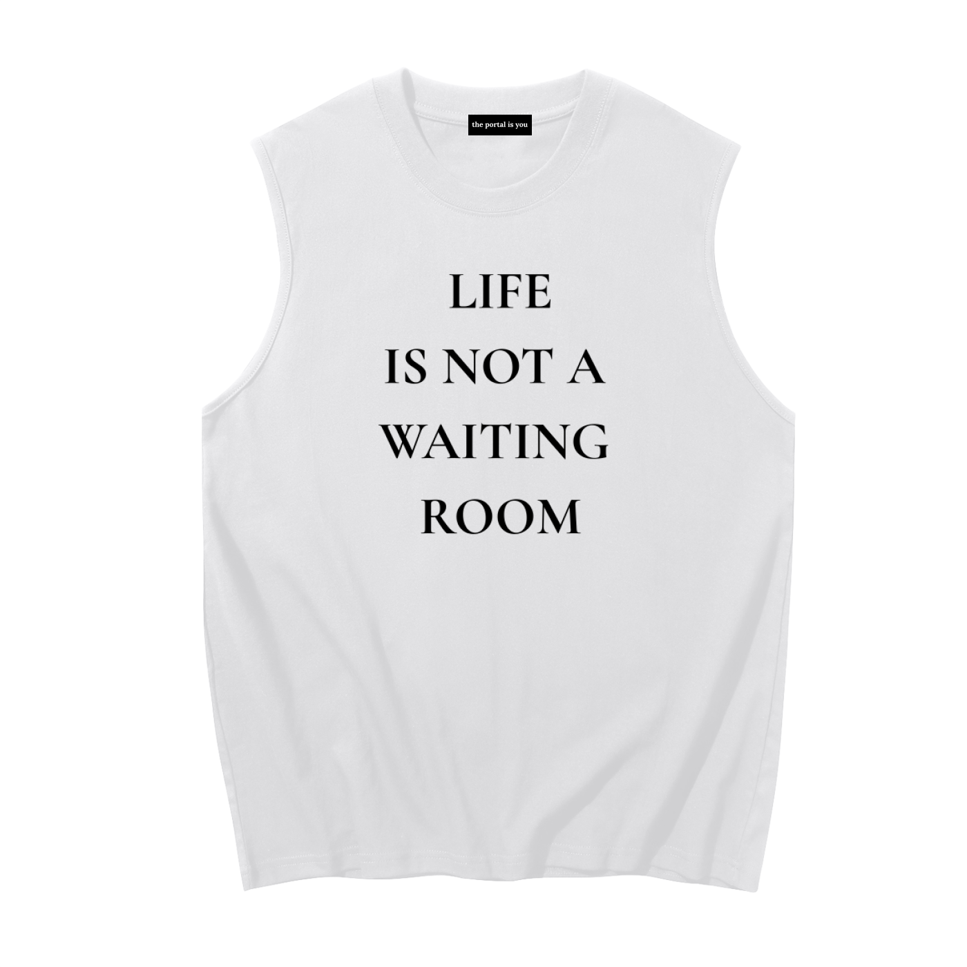 Waiting Room Sleeveless Cotton Tank Top | Core Black Palette