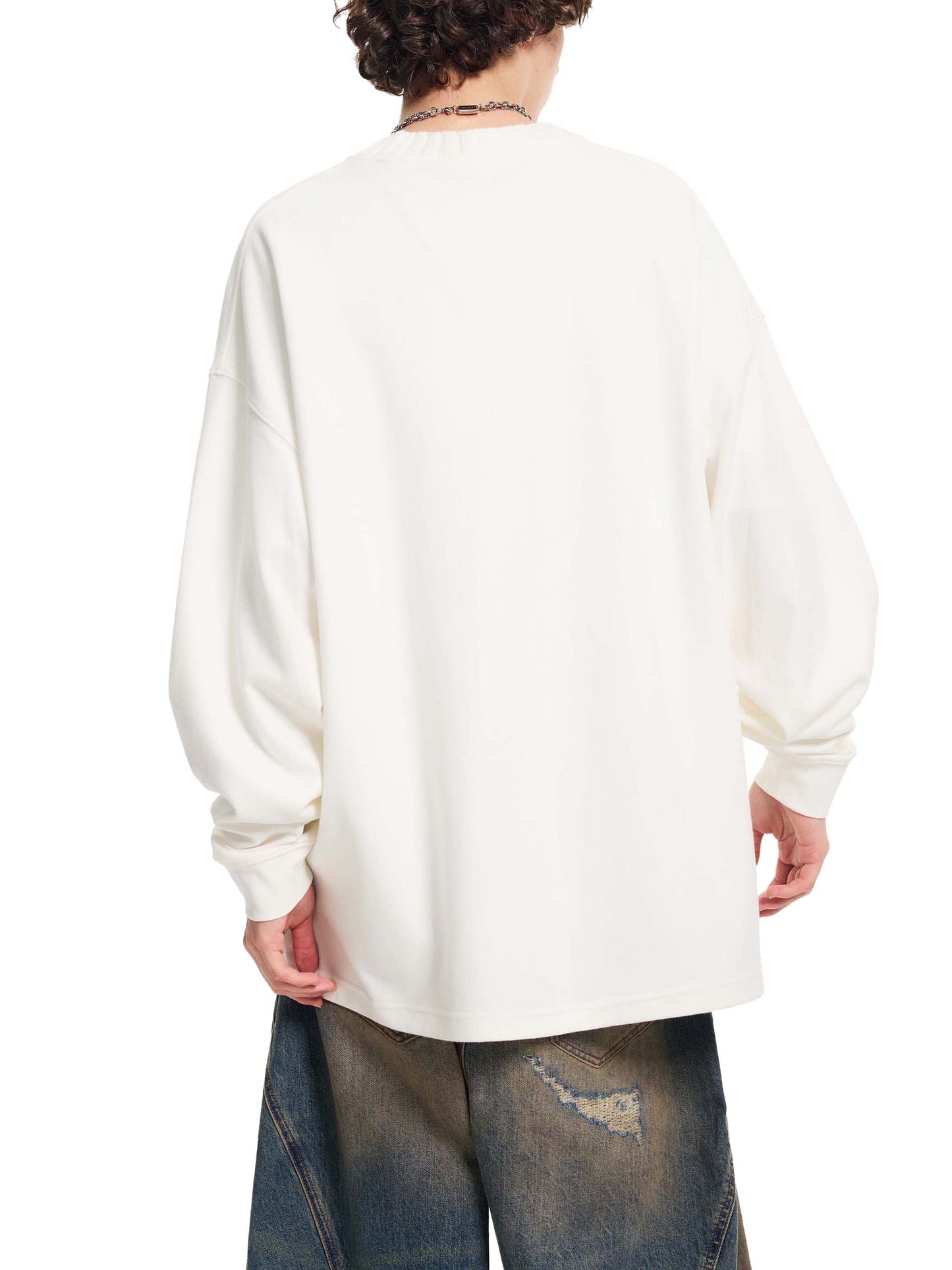 1111 Angel Number Knitted Oversize Sweatshirt | Core Black Palette